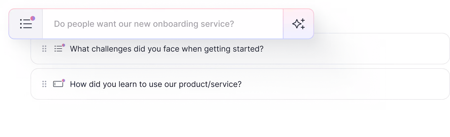 AI survey setup